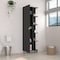 Tuhome Urano Mirror Linen Cabinet, Four Interior Shelves, Five External Shelves, Black MLW5536 - alternate 1